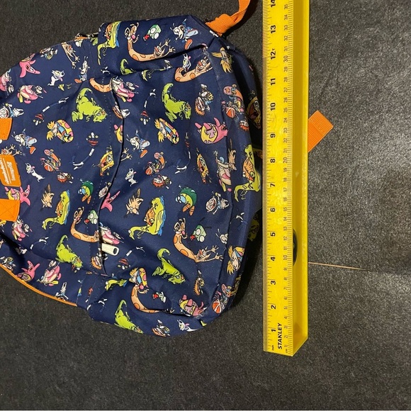 Loungefly Blue and Orange Backpack with Cartoon Print
